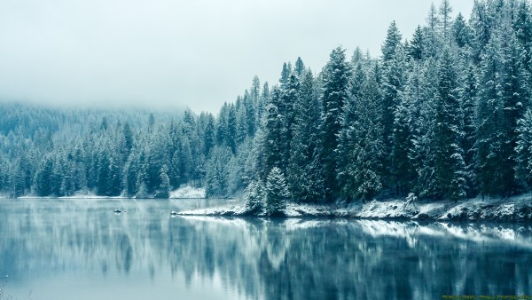 Icy lake