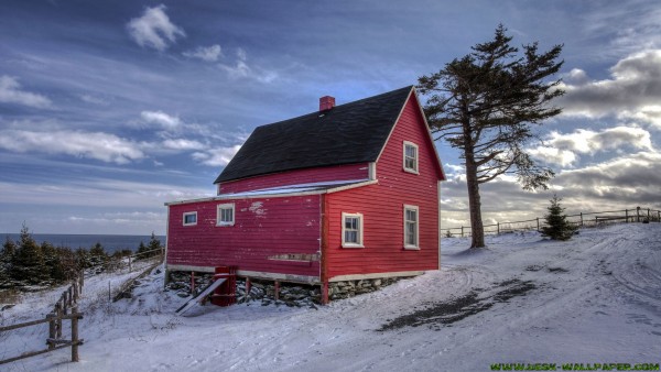 House on snow