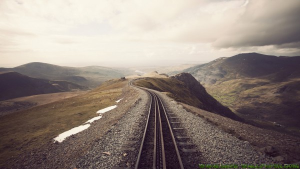 Railway on the mountains