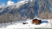 At the foot of the mountain with small house