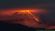 Glowing volcano